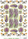 3D Schüttelbogen Flieder mit Schmetterlingen