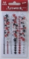 Artwork Sticker-Kombination Stern, rot-schwarz-kristall