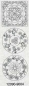 Pergament Design sort. 4, Blumen, Rahmen