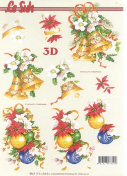 3D Schneidebogen Weihnachtsdeko, Glocken und Kugeln