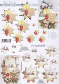 3D Pyramiden- Schneidebogen Stern, Kerzengesteck, Landschaft