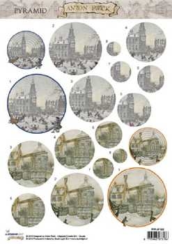 3D Pyramiden- Schneidebogen Anton Pieck, Eislaufen