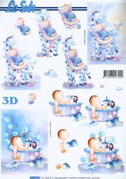 3D Schneidebogen Baby baden, Giraffe