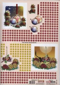 3D Schneidebogen Weihnachtsgesteck, Kugeln