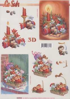 3D Schneidebogen schlafender Igel, Mäuschen, Geschenke