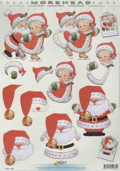 3D Schneidebogen Morehead, Weihnachtspärchen Schlittschuhlaufen, Weihnachtsmann