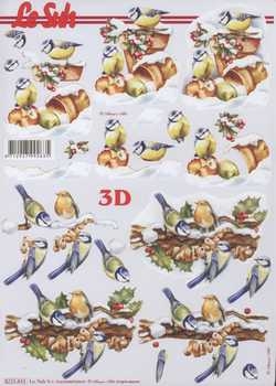 3D Schneidebogen Vögel im Schnee