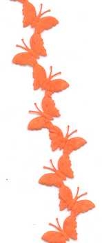 Stoff-Band Schmetterlinge, orange