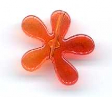 Fensterschmuck Blümchen transparent orange-rot