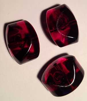 Fensterschmuck Perle mit Ausschnitt, dunkelrot