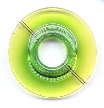 Fensterschmuck rund durchbrochen gelb-grün