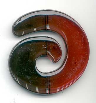 Fensterschmuck Spirale dunkelrot