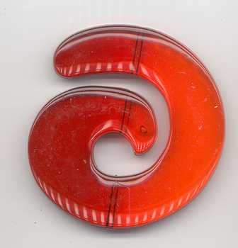 Fensterschmuck Spirale rot