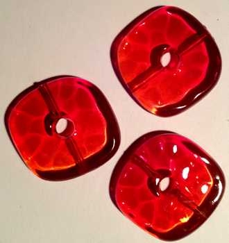 Fensterschmuck Scheibe orange-rot transparent