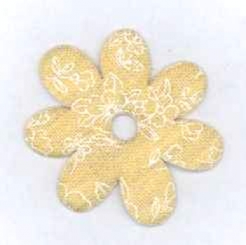 Stoff-Blume gelb, gemustert