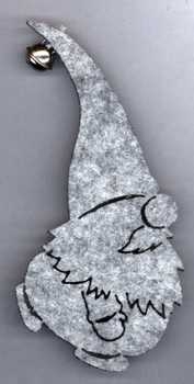 Filz-Wichtel grau, Schelle silber