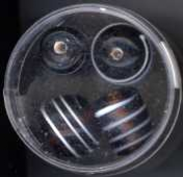 Glasperlen Spiralen braun-weiss