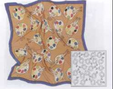 Gutta-Seidentuch Palette