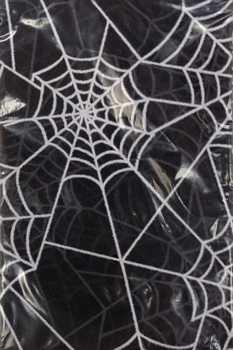 Stoff Halloween Spinnweben weiss