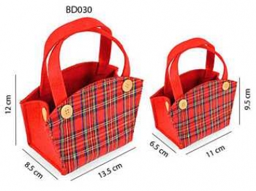 Tartan Handbag rot-kariert