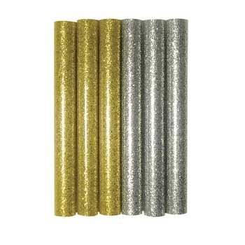 Glitter-Klebesticks für Leimpistole, silber+gold