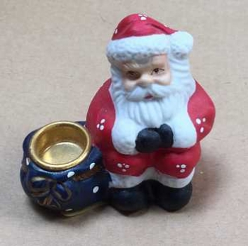 Nikolaus-Kerzenhalter Keramik, stehend