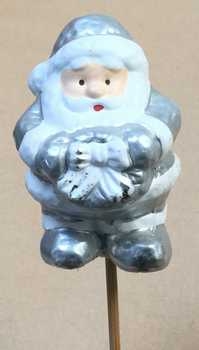Keramik Nikolaus silber mit Geschenk