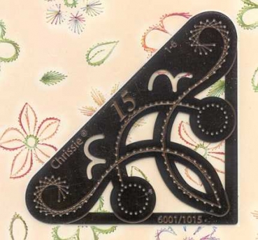 Embossing-Stickschablone Ecke spitz