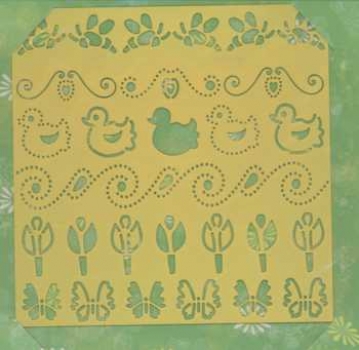 Embossing Stickschablone Frühling