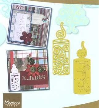 Twirly Christmas Stickschablone Kerzen
