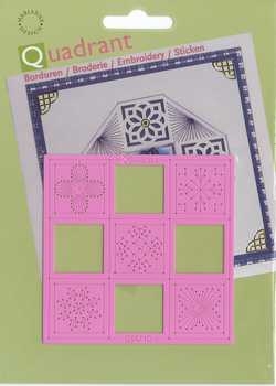 Embossing Stickschablone Quadrant Sonne, Stern, Blume
