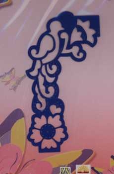 Stickschablone Fantasy Ecke Vogel
