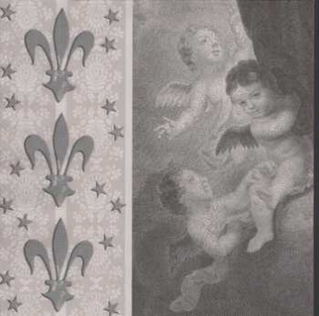 Serviette Engel grau