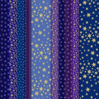 Serviette Sternchen, blau-lila