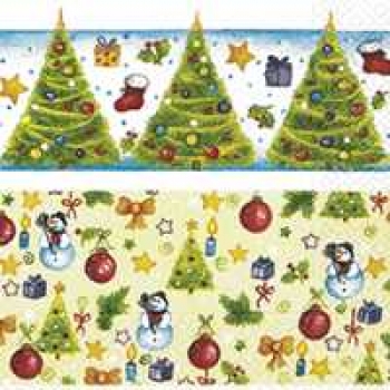 Serviette farbenfrohe Weihnachten