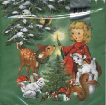 Serviette Engel, Tiere