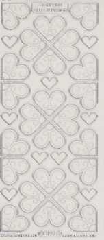 Sticker Herzen silber