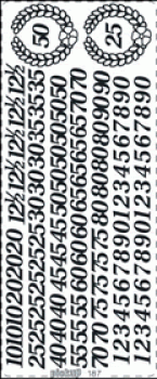 Sticker Zahlen, Jubiläum, gold