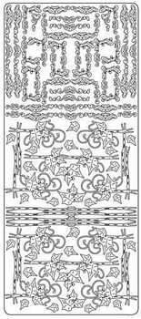 Sticker Ecken, Linien Efeu