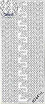 Sticker Linien Schnörkel silber