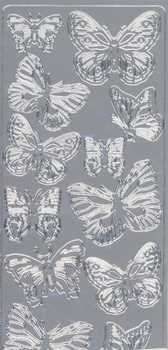 Sticker Schmetterling silber