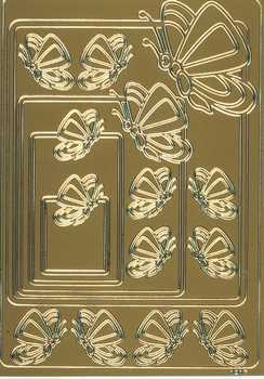 Sticker Schmetterlinge gold