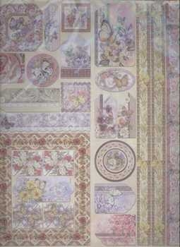 Sparkling Embossed Sticker Blumen, Schmetterling