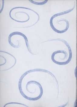 Deko-Fliess Schnörkel blau