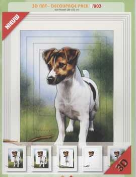3D Pyramiden Bild Hund, Jack Russell