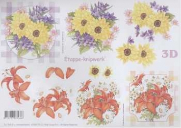 3D Schneidebogen Blumen