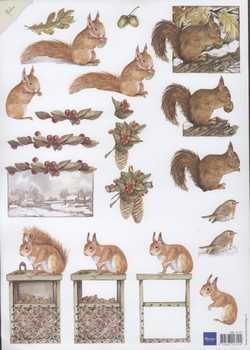 3D Schneidebogen Eichhörnchen, Landschaft