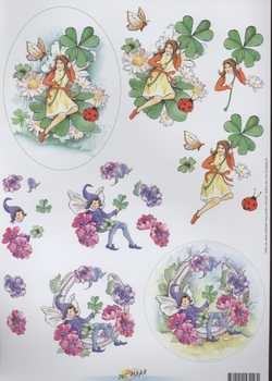 3D Schneidebogen Elfenbilder rund, oval