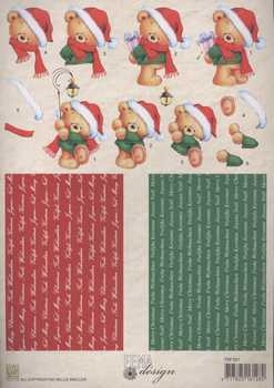 3D Schneidebogen Weihnachts-Bärchen