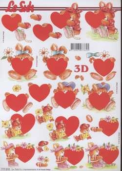 3D Schneidebogen Häsli mit Herz